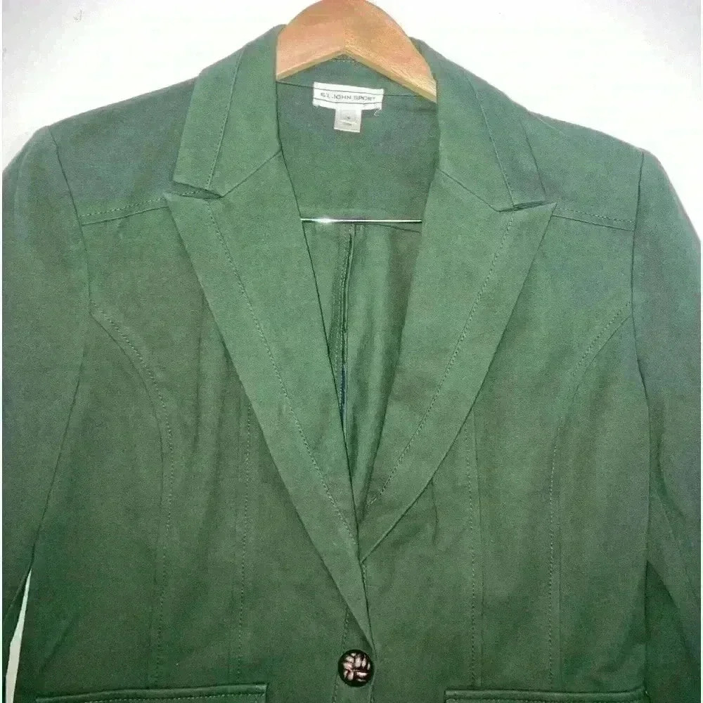 St John Sport Green Blazer Jacket. - Picture 2 of 16